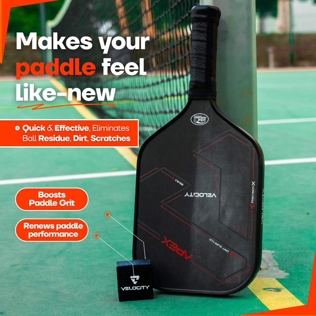 Pickleball Paddle Cleaner with FREE Overgrip Tape - Premium Paddle Eraser for Carbon Fiber Paddles